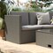 Flash Furniture Roan Indoor/Outdoor L-Shaped Sectional w/Coffee Table in Gray Wicker PE Rattan w/Gray Cushions BN-WS404-GY-GY-GG - alternate 10